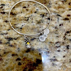 Alex and ani pineapple charm bracelet. Good condition